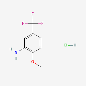 2-Methoxy-5-(trifluoromethyl)aniline hydrochloride chemical structure (CAS 254435-23-9)