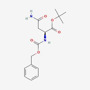 tert-Butyl ((benzyloxy)carbonyl)-L-asparaginate chemical structure (CAS 25456-85-3)