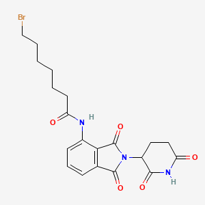 7-Bromo-N-(2-(2,6-dioxopiperidin-3-yl)-1,3-dioxoisoindolin-4-yl)heptanamide chemical structure (CAS 2545963-20-8)