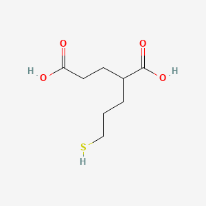 2-(3-Mercaptopropyl)pentanedioic acid chemical structure (CAS 254737-29-6)
