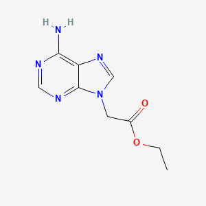 Ethyl adenine-9-acetate chemical structure (CAS 25477-96-7)