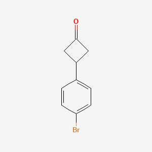 3-(4-Bromophenyl)cyclobutanone chemical structure (CAS 254892-91-6)