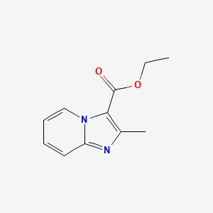 Ethyl 2-methylimidazo[1,2-a]pyridine-3-carboxylate chemical structure (CAS 2549-19-1)