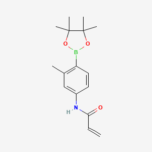 N-(3-Methyl-4-(4,4,5,5-tetramethyl-1,3,2-dioxaborolan-2-yl)phenyl)acrylamide chemical structure (CAS 2549186-51-6)