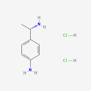 (S)-4-(1-Aminoethyl)aniline dihydrochloride chemical structure (CAS 255060-76-5)