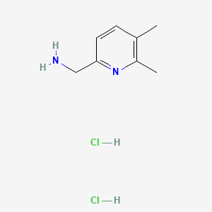 (5,6-Dimethylpyridin-2-yl)methanamine dihydrochloride chemical structure (CAS 2551114-96-4)