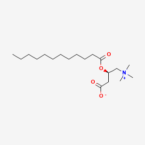 (R)-3-(Dodecanoyloxy)-4-(trimethylammonio)butanoate chemical structure (CAS 25518-54-1)