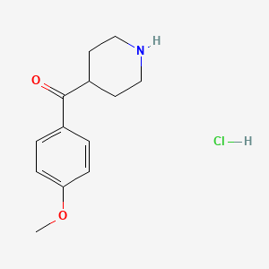 4-(4-Methoxybenzoyl)piperidine hydrochloride chemical structure (CAS 25519-82-8)