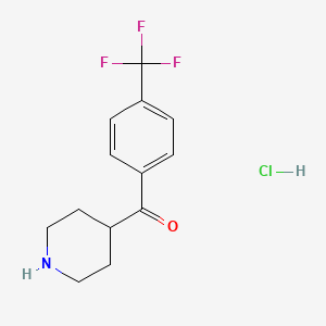 4-(4-Trifluoromethylbenzoyl)piperidine hydrochloride chemical structure (CAS 25519-83-9)