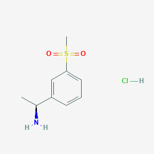 (S)-1-(3-(Methylsulfonyl)phenyl)ethan-1-amine hydrochloride chemical structure (CAS 2554775-94-7)