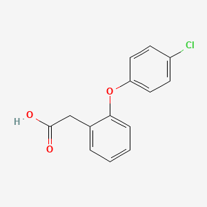 2-(2-(4-Chlorophenoxy)phenyl)acetic acid chemical structure (CAS 25563-04-6)