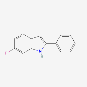 6-Fluoro-2-phenyl-1H-indole chemical structure (CAS 255724-72-2)