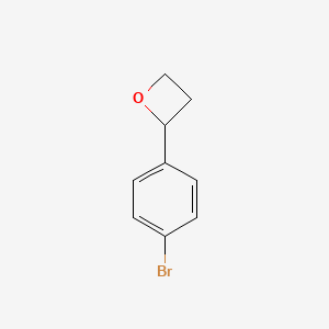 2-(4-Bromophenyl)oxetane chemical structure (CAS 25574-16-7)