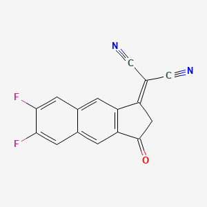 2-(6,7-Difluoro-3-oxo-2,3-dihydro-1H-cyclopenta[b]naphthalen-1-ylidene)malononitrile chemical structure (CAS 2558206-70-3)