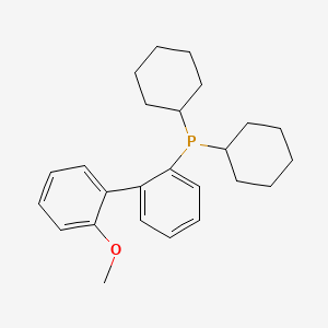 Dicyclohexyl(2'-methoxy-[1,1'-biphenyl]-2-yl)phosphine chemical structure (CAS 255835-82-6)