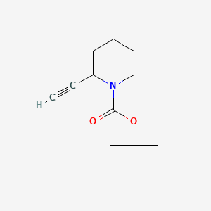tert-Butyl 2-ethynylpiperidine-1-carboxylate chemical structure (CAS 255864-58-5)