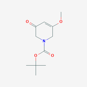 tert-Butyl 5-methoxy-3-oxo-3,6-dihydropyridine-1(2H)-carboxylate chemical structure (CAS 2561484-92-0)