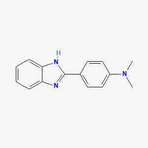 4-(1H-Benzo[d]imidazol-2-yl)-N,N-dimethylaniline chemical structure (CAS 2562-71-2)