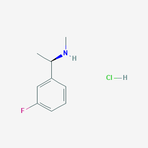 (R)-1-(3-Fluorophenyl)-N-methylethan-1-amine hydrochloride chemical structure (CAS 2563540-55-4)