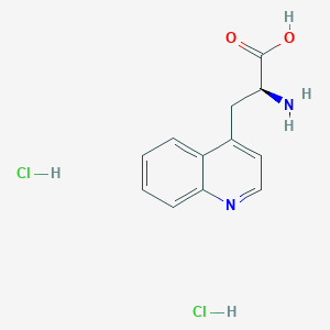 (S)-2-Amino-3-(quinolin-4-yl)propanoic acid dihydrochloride chemical structure (CAS 2563594-83-0)