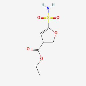 Ethyl 5-sulfamoylfuran-3-carboxylate chemical structure (CAS 256373-94-1)