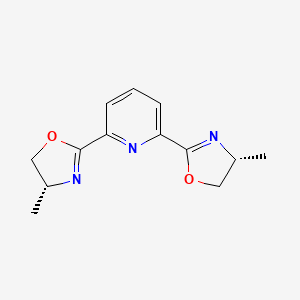 2,6-Bis((R)-4-methyl-4,5-dihydrooxazol-2-yl)pyridine chemical structure (CAS 256377-24-9)
