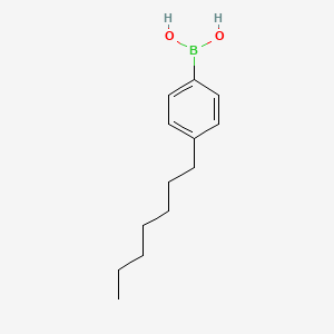 (4-Heptylphenyl)boronic acid chemical structure (CAS 256383-44-5)