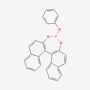 (S)-4-Phenoxydinaphtho[2,1-d:1',2'-f][1,3,2]dioxaphosphepine chemical structure (CAS 256441-54-0)