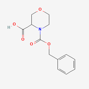4-((Benzyloxy)carbonyl)morpholine-3-carboxylic acid chemical structure (CAS 256446-67-0)