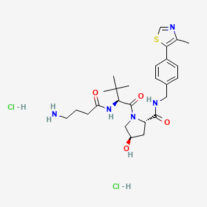 (2S,4R)-1-((S)-2-(4-Aminobutanamido)-3,3-dimethylbutanoyl)-4-hydroxy-N-(4-(4-methylthiazol-5-yl)benzyl)pyrrolidine-2-carboxamide dihydrochloride chemical structure (CAS 2564467-25-8)