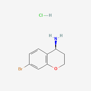(S)-7-Bromochroman-4-amine hydrochloride chemical structure (CAS 2565794-06-9)