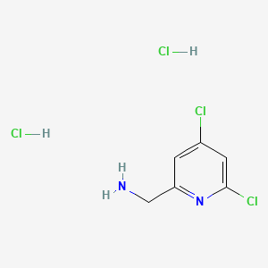 (4,6-Dichloropyridin-2-yl)methanamine dihydrochloride chemical structure (CAS 2565805-73-2)