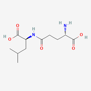 (S)-2-Amino-5-(((S)-1-carboxy-3-methylbutyl)amino)-5-oxopentanoic acid chemical structure (CAS 2566-39-4)