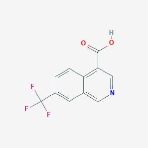 7-(Trifluoromethyl)isoquinoline-4-carboxylic acid chemical structure (CAS 2566174-18-1)