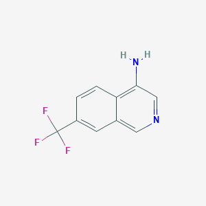 7-(Trifluoromethyl)isoquinolin-4-amine chemical structure (CAS 2566470-66-2)