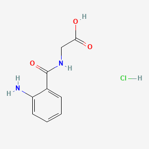 2-(2-Aminobenzamido)acetic acid hydrochloride chemical structure (CAS 256657-23-5)