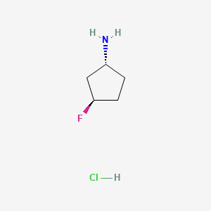 (1R,3R)-3-Fluorocyclopentan-1-amine hydrochloride chemical structure (CAS 2567489-50-1)