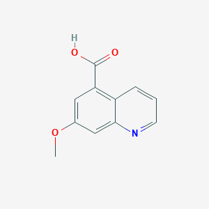 7-Methoxyquinoline-5-carboxylic acid chemical structure (CAS 2567510-49-8)