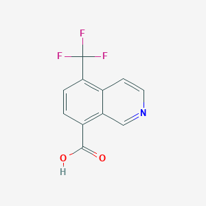 5-(Trifluoromethyl)isoquinoline-8-carboxylic acid chemical structure (CAS 2567770-45-8)