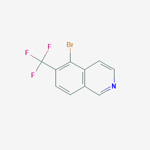 5-Bromo-6-(trifluoromethyl)isoquinoline chemical structure (CAS 2568073-20-9)