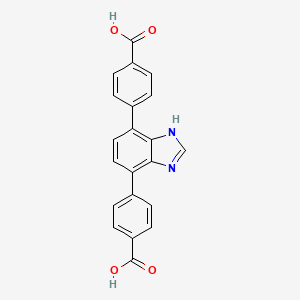 4,4'-(1H-Benzo[d]imidazole-4,7-diyl)dibenzoic acid chemical structure (CAS 2568146-49-4)
