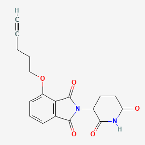 2-(2,6-Dioxopiperidin-3-yl)-4-(pent-4-yn-1-yloxy)isoindoline-1,3-dione chemical structure (CAS 2568279-75-2)