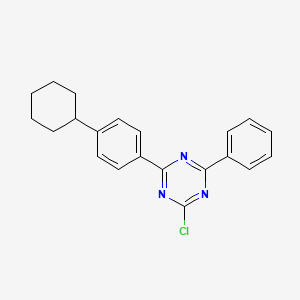 2-Chloro-4-(4-cyclohexylphenyl)-6-phenyl-1,3,5-triazine chemical structure (CAS 2568469-43-0)