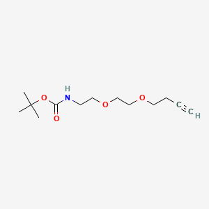 tert-Butyl (2-(2-(but-3-yn-1-yloxy)ethoxy)ethyl)carbamate chemical structure (CAS 2568607-37-2)