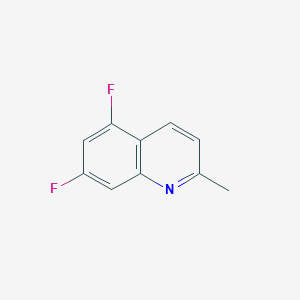 5,7-Difluoro-2-methylquinoline chemical structure (CAS 256931-39-2)