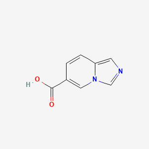 Imidazo[1,5-a]pyridine-6-carboxylic acid chemical structure (CAS 256935-76-9)