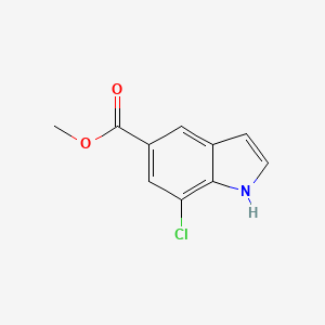 Methyl 7-chloro-1H-indole-5-carboxylate chemical structure (CAS 256936-02-4)