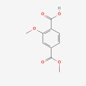 2-Methoxy-4-(methoxycarbonyl)benzoic acid chemical structure (CAS 256936-25-1)