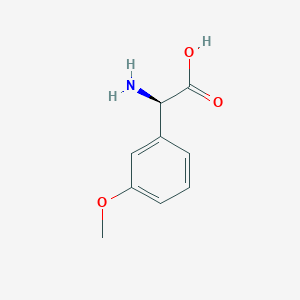 (R)-2-Amino-2-(3-methoxyphenyl)acetic acid chemical structure (CAS 25698-23-1)