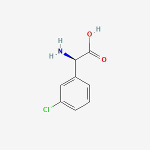 (R)-2-Amino-2-(3-chlorophenyl)acetic acid chemical structure (CAS 25698-37-7)